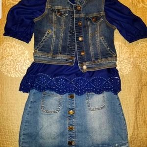 Girls 3 piece Denim Outfit